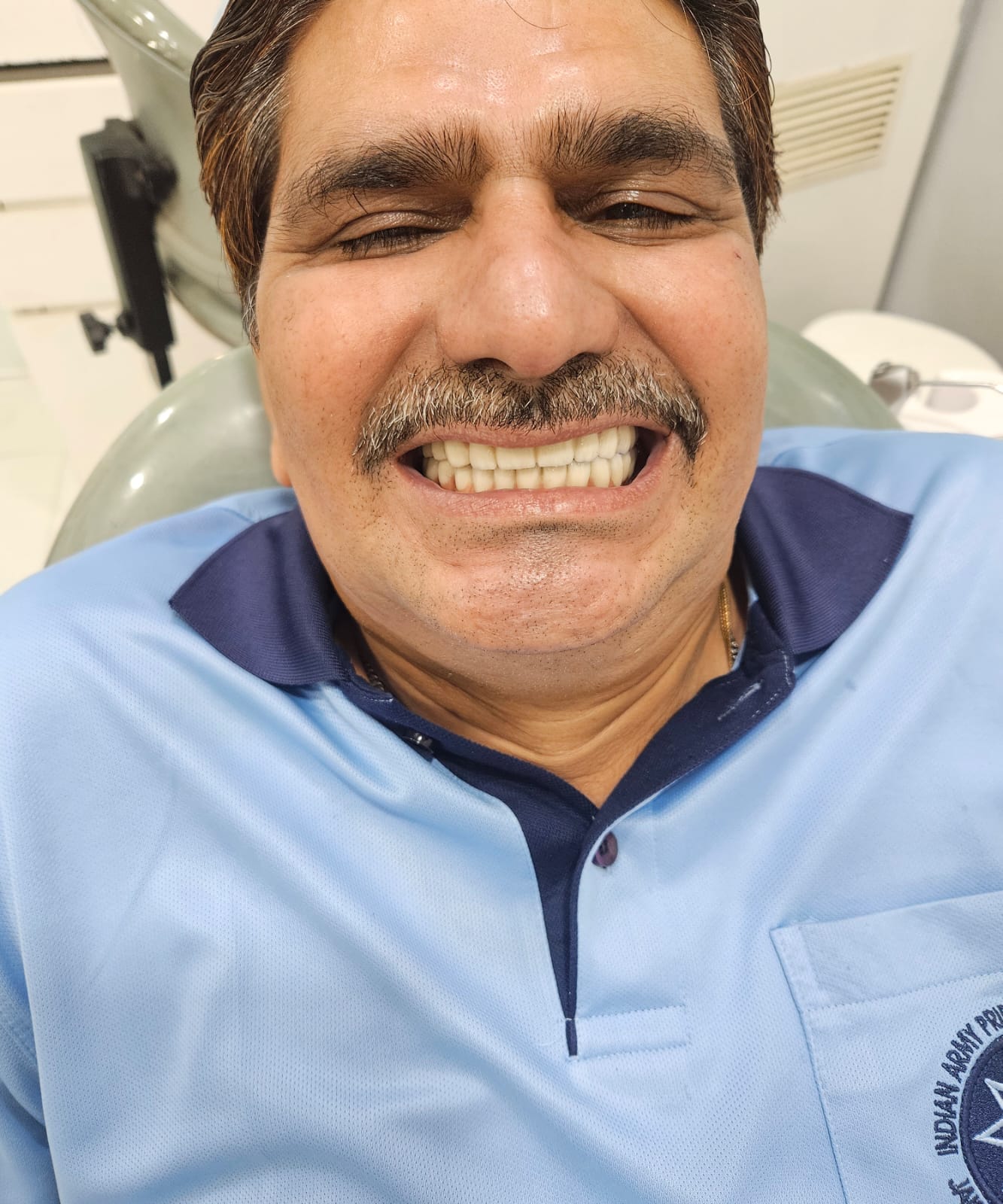 Patient smile after dental treatment